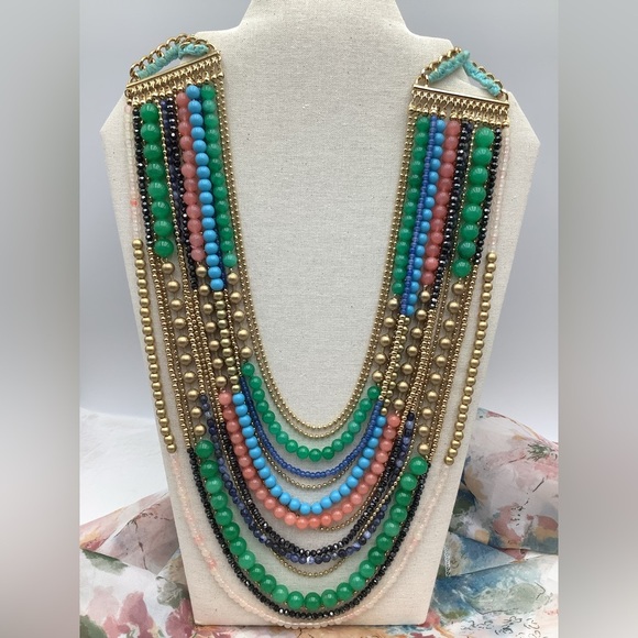 Stella &Dot Zahara  Semi Precious  Bib Necklace - Picture 2 of 4